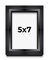 5x7 Modern Shadow Box 1.5" Depth Black Picture Frame - UV Acrylic, Backing, Hanging Hardware